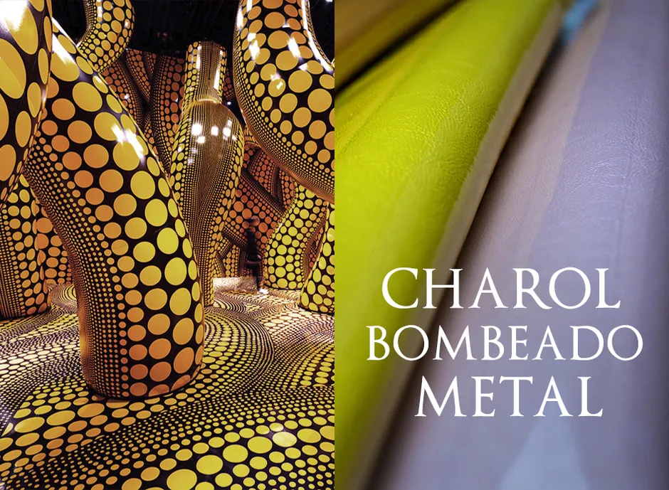 Charol bombeado metalizado